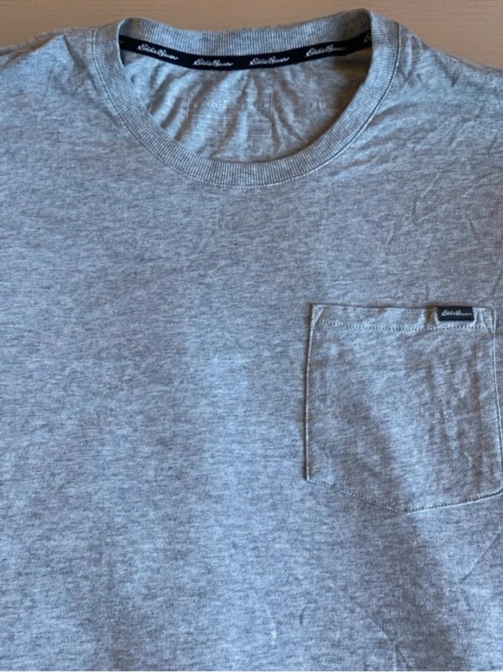 NWOT Men’s Eddie Bauer Lounge Size XL Cotton Casual Grey Long Sleeve Top Tall